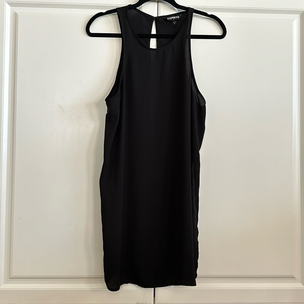 Express Long Sheer Black Tank Top